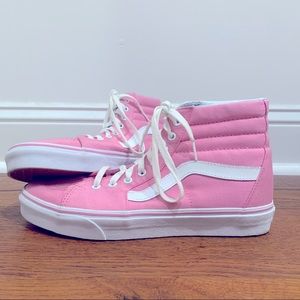 Pink Hightop Vans. Size 10